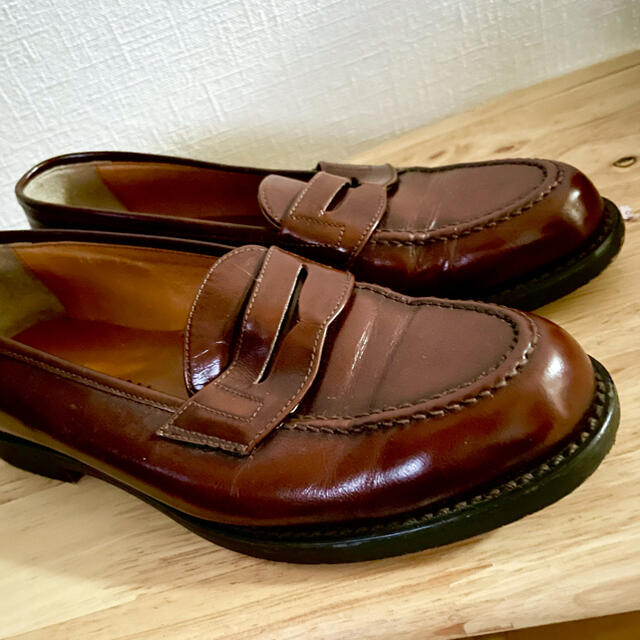 古着　TF MARSHALL ブラウン　ローファー　本革　レザー　 レディースの靴/シューズ(ローファー/革靴)の商品写真