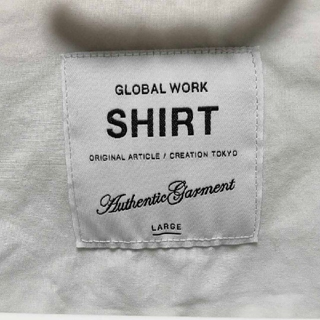 GLOBAL WORK(グローバルワーク)のGLOBAL WORK OXフォードバンドシャツ ホワイト Lサイズ レディースのトップス(シャツ/ブラウス(長袖/七分))の商品写真