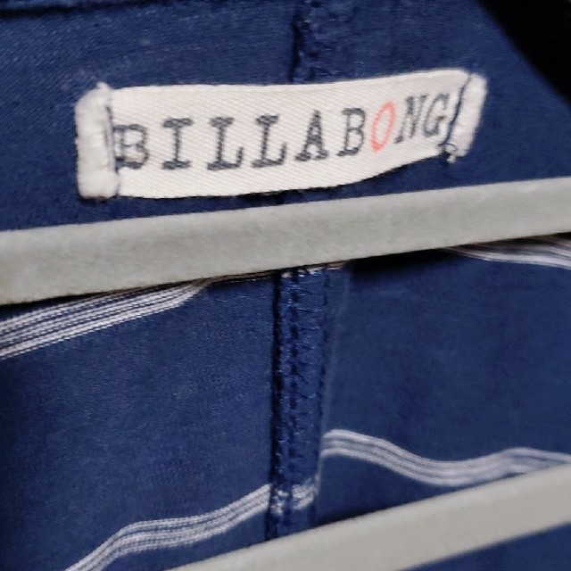 billabong(ビラボン)のBILLABONG ビラボン　ジャケット　ジャージー素材　ストライプ　ネイビー レディースのジャケット/アウター(テーラードジャケット)の商品写真