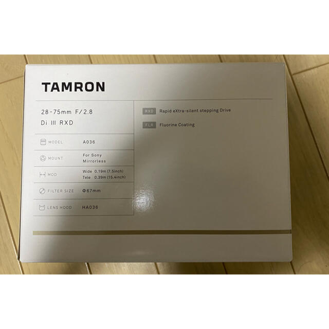 TAMRON(タムロン)の28-75mm F/2.8 Di III RXD Model A036 2つ スマホ/家電/カメラのカメラ(レンズ(ズーム))の商品写真