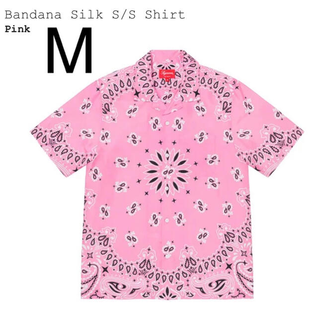 supreme bandana silk s/s shirt バンダナ 黒 S