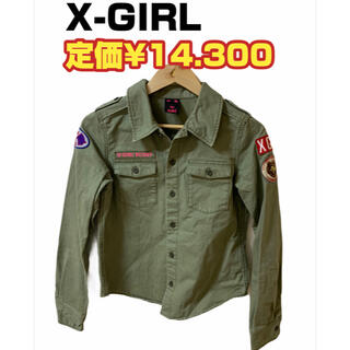 エックスガール(X-girl)のX-GIRL SCOUTS SHIRT ミリタリー ジャケット 完売品！レア物(ミリタリージャケット)