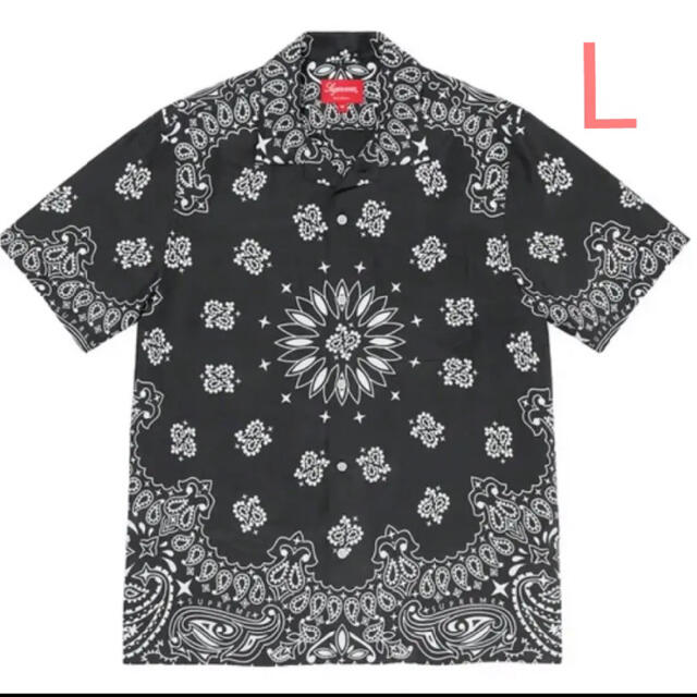 Supreme Bandana Silk S/S Shirt Black L