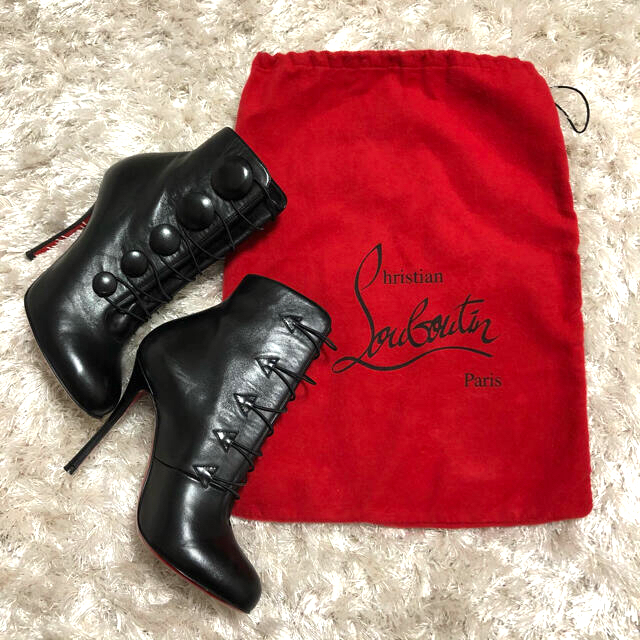 Christian Louboutin レザーショートブーツ 【激安セール】 stockshoes.co