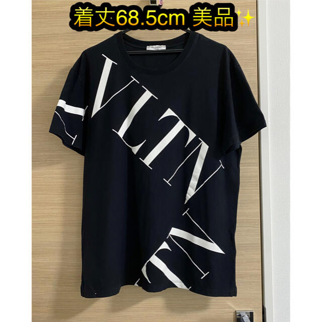 VALENTINO - 着丈68.5cm【良品】ヴァレンティノ Tシャツ 黒 Mサイズの+