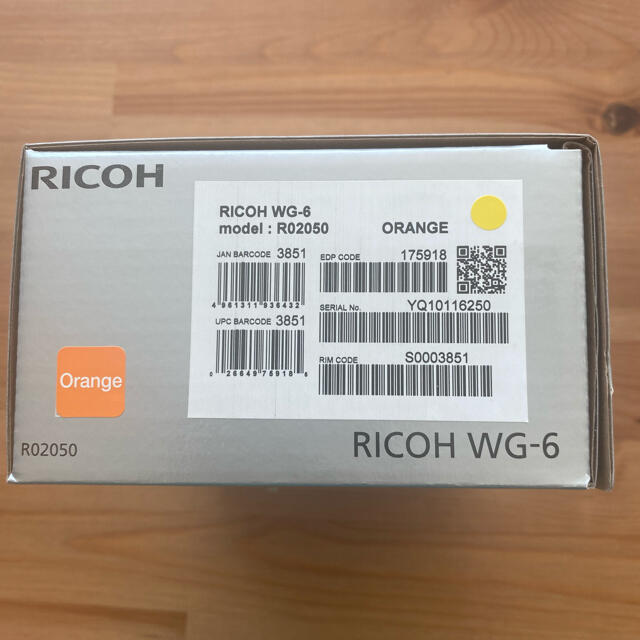 【新品未使用未開封品】RICOH WG-6 ORANGE