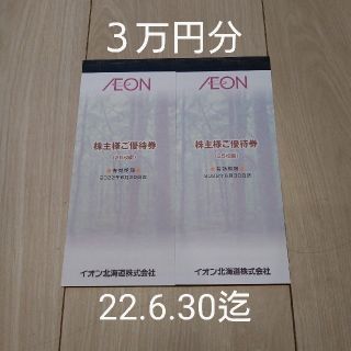 イオン(AEON)のイオン北海道　株主優待券３万円分(ショッピング)