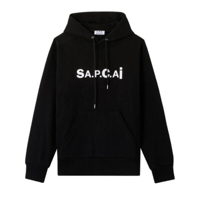 SACAI A.P.C.  HOODIE パーカー ブラック L サカイ