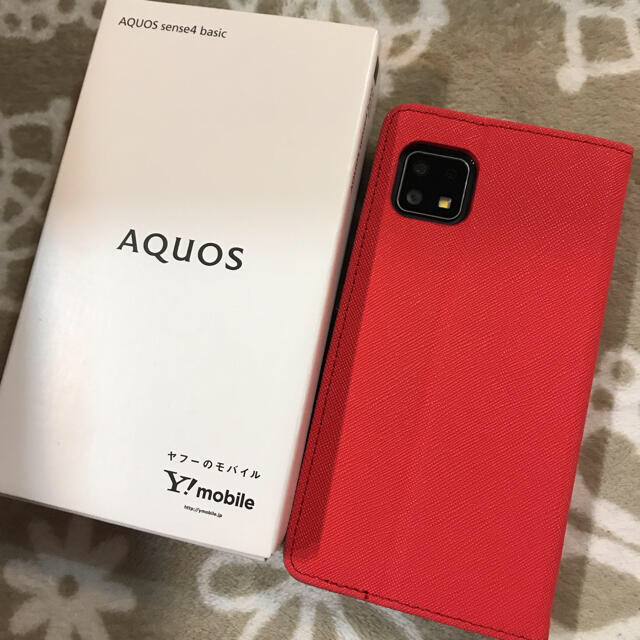 AQUOS(アクオス)のAQUOS sense4 basic black アクオス　新品同様品　 スマホ/家電/カメラのスマートフォン/携帯電話(スマートフォン本体)の商品写真