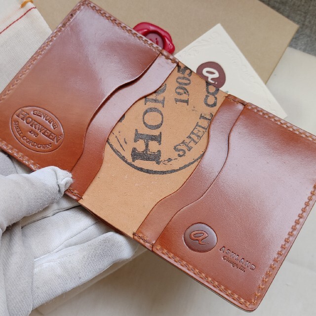 Alden(オールデン)のシェルコードバン アッシュランドレザー ガンゾ ganzo 土屋鞄 ポーター メンズのファッション小物(折り財布)の商品写真