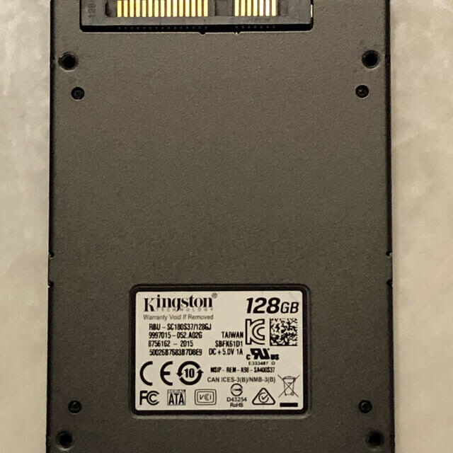 動作532H Kingston SSD RBU-SC180S37/128GJ スマホ/家電/カメラのPC/タブレット(PCパーツ)の商品写真