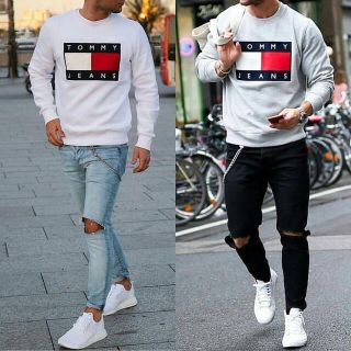 トミー(TOMMY)のTOMMY JEANS メンズ ビックフラッグ スヴェット Lサイズ　2枚(Tシャツ/カットソー(半袖/袖なし))