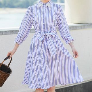 トッコ(tocco)の新品トッコクローゼット ストライプワンピース♡(ひざ丈ワンピース)