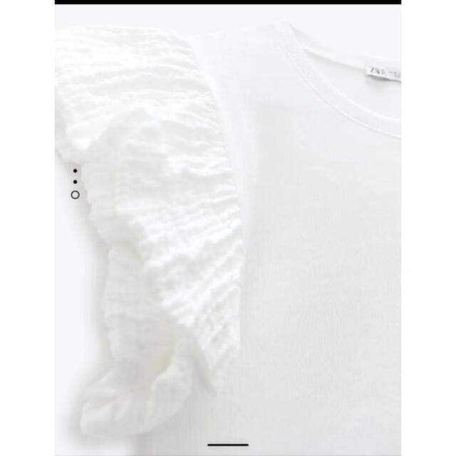 ZARA(ザラ)のZARA コンビ生地Tシャツ レディースのトップス(Tシャツ(半袖/袖なし))の商品写真