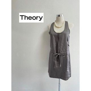 セオリー(theory)の【セオリー】美品❁︎リネン混ジャンパースカート(ひざ丈ワンピース)