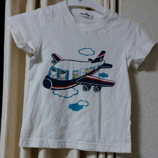 familiar(ファミリア)の110cmfamiliar飛行機Tシャツファミリア キッズ/ベビー/マタニティのキッズ服男の子用(90cm~)(Tシャツ/カットソー)の商品写真