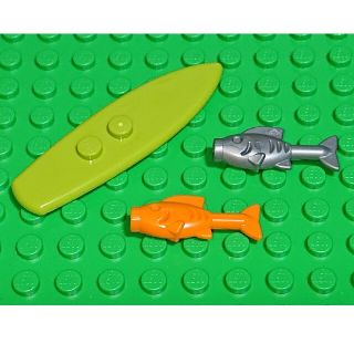 レゴ(Lego)の【新品】LEGO サーフボード＆魚 サーフィン レゴ ミニフィグアイテム(その他)