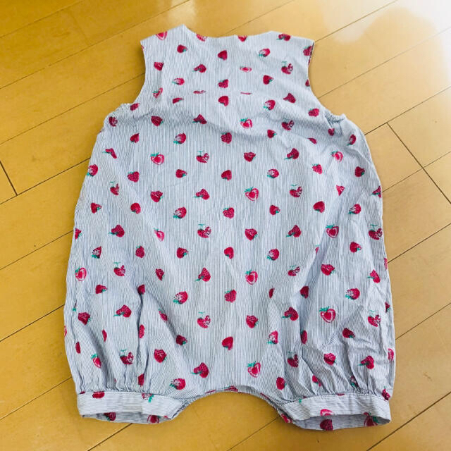 PETIT BATEAU(プチバトー)の【美品】QE Question Everything ロンパース　オールインワン キッズ/ベビー/マタニティのキッズ服女の子用(90cm~)(ワンピース)の商品写真