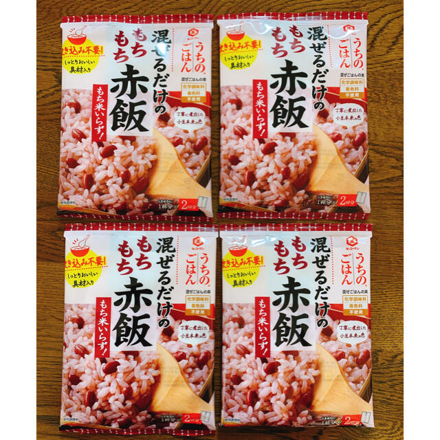 キッコーマン(キッコーマン)のうちのごはん もちもち赤飯 4袋 食品/飲料/酒の食品(調味料)の商品写真