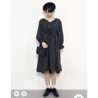 ナチュラルクチュール(natural couture)のnatural couture ワンピース　ドット(ひざ丈ワンピース)