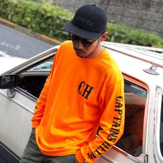 ネイバーフッド(NEIGHBORHOOD)のCAPTAINS HELM　#LOCAL LOGO L/S TEE M オレンジ(Tシャツ/カットソー(七分/長袖))