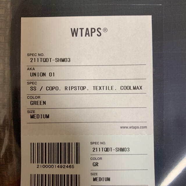 W)taps(ダブルタップス)のM 21SS  WTAPS UNION 01 / SS / COOLMAX® メンズのトップス(シャツ)の商品写真