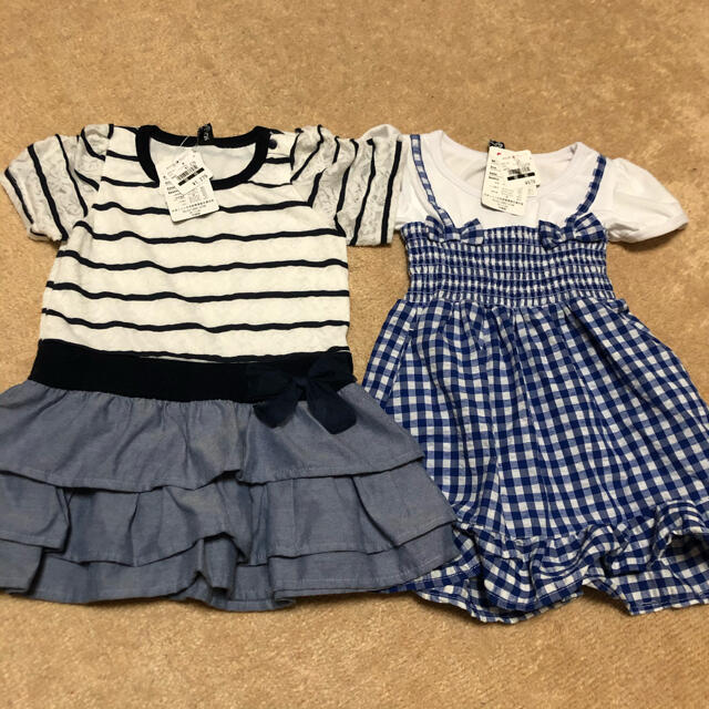 新品☆女の子 ワンピース ２枚セット キッズ/ベビー/マタニティのキッズ服女の子用(90cm~)(ワンピース)の商品写真