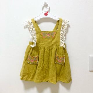 キャラメルベビー&チャイルド(Caramel baby&child )の【ほぼ未使用】Louise Misha ルイーズミーシャ　エプロンワンピース(ワンピース)