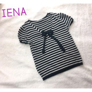 イエナ(IENA)の ☆IENA ニット カットソー 半袖 ボーダー ☆別布 シルク100%(カットソー(半袖/袖なし))