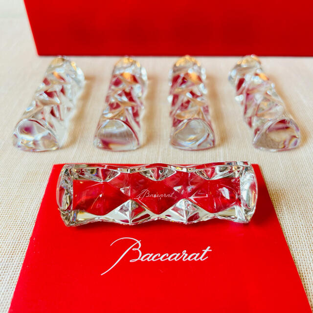 Baccarat(バカラ)のバカラ Baccarat 箸置きスウィング チョップスティックホルダー 5点 インテリア/住まい/日用品のキッチン/食器(カトラリー/箸)の商品写真