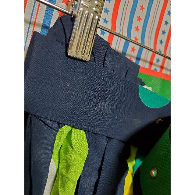 EU古着 カラフル ポップ 水玉 ベルト付き スカート レディースのスカート(ひざ丈スカート)の商品写真