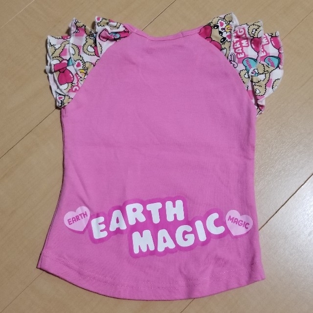 EARTHMAGIC(アースマジック)の(ご専用)100アースマジック　ロリポップTシャツ　ピンク キッズ/ベビー/マタニティのキッズ服女の子用(90cm~)(Tシャツ/カットソー)の商品写真