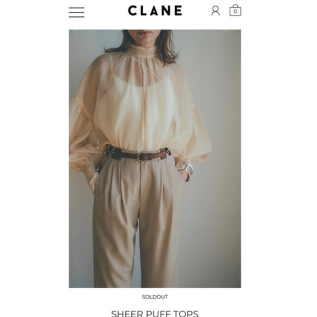 新品タグ付き CLANE シアーパフトップストップス