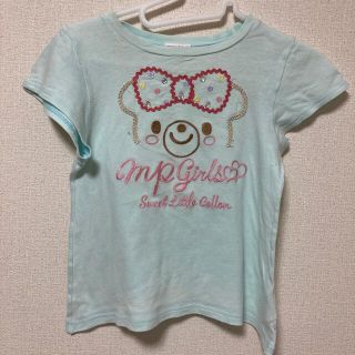 メゾピアノ(mezzo piano)のメゾピアノ  Tシャツ 水色  130cm(Tシャツ/カットソー)