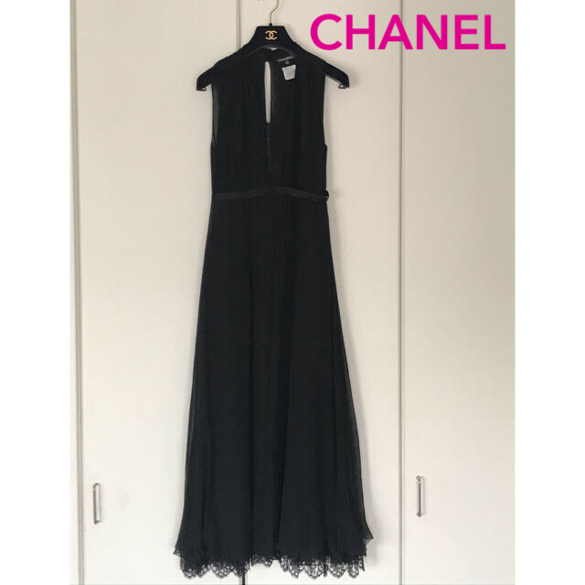 CHANEL(シャネル)の【CHANEL】ブラックドレス レディースのフォーマル/ドレス(ロングドレス)の商品写真