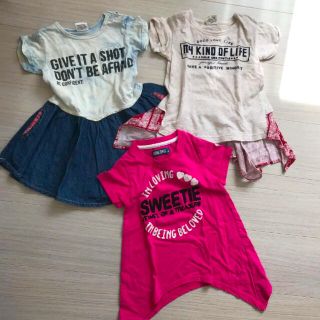 エフオーキッズ(F.O.KIDS)の★美品★ 3枚セット　ワンピース　Tシャツ(ワンピース)