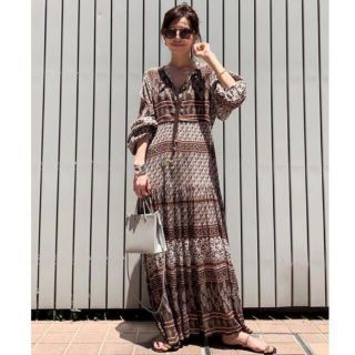 アパルトモンドゥーズィエムクラス(L'Appartement DEUXIEME CLASSE)のBLUE BOHEME  Printed Long Dress ブルーボヘム(ロングワンピース/マキシワンピース)