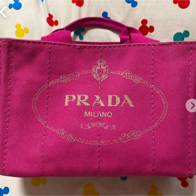 PRADA プラダ カナパ　ピンク　ハンドバッグM