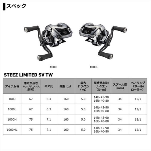 楽天 スティーズリミテッドSV 21 【新品・送料込】ダイワ - DAIWA TW