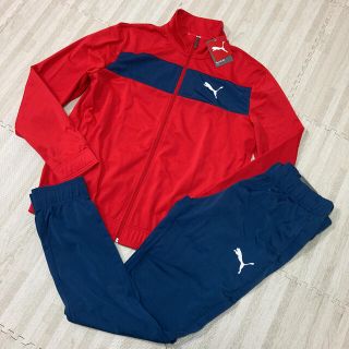 プーマ(PUMA)の1.新品 プーマ PUMA ジャージ上下セット メンズ 赤×青 Sサイズ(ジャージ)