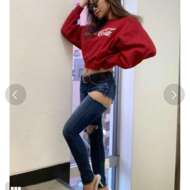 GYDA(ジェイダ)のGYDA SIDE RIPPED スキニーデニムパンツ レディースのパンツ(デニム/ジーンズ)の商品写真