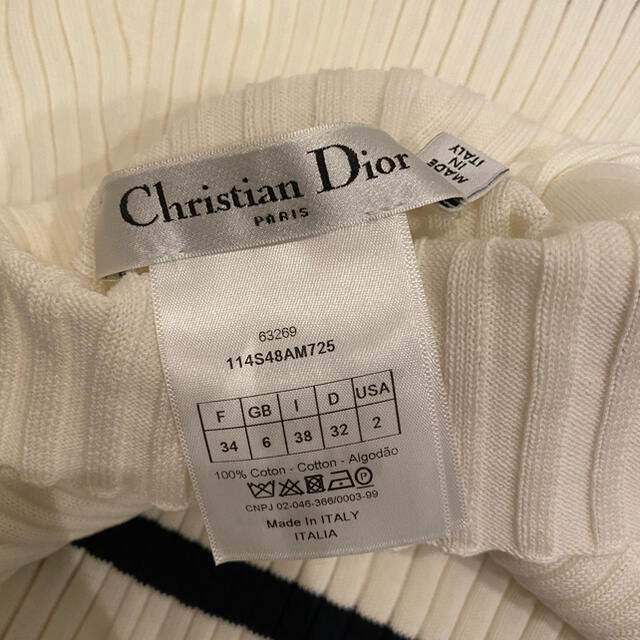 Dior(ディオール)のhaney bee様専用♡DIOR♡完売♡ニットボーダーショートスリーブセーター レディースのトップス(ニット/セーター)の商品写真