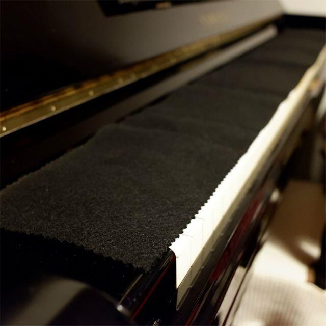 【新品】ピアノ 鍵盤カバー ブラック 楽器の鍵盤楽器(ピアノ)の商品写真