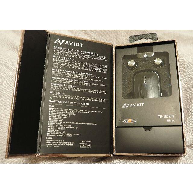 ハイブリッドTWS◆AVIOT TE-BD21F（ブラック）◆中古美品 スマホ/家電/カメラのオーディオ機器(ヘッドフォン/イヤフォン)の商品写真