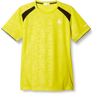 ルコックスポルティフ(le coq sportif)のルコックスポルティフ テニスウェア半袖Tシャツ黄 QTMQJA12 メンズM新品(ウェア)