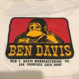 ベンデイビス(BEN DAVIS)の希少 80'sSCREEN STARタグBEN DAVISvintage tee(Tシャツ/カットソー(半袖/袖なし))