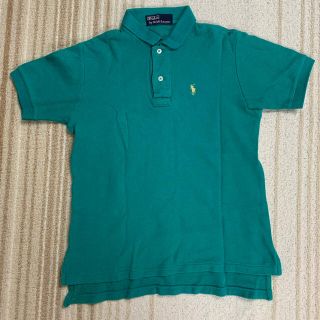 ポロラルフローレン(POLO RALPH LAUREN)の希少品 Polo ラルフ 半袖ポロシャツ グリーン S ヴィンテージ 内外編物(ポロシャツ)