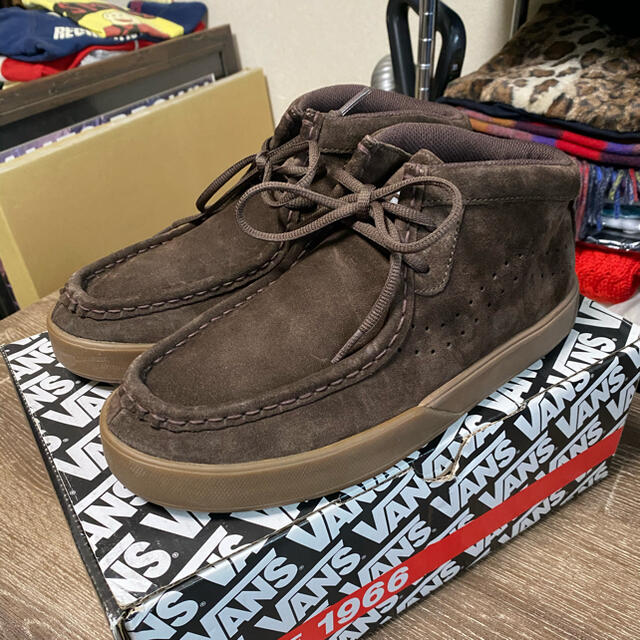 VANS☆モカシンタイプ☆ミドルカット☆ブラウン☆スエード☆サイズUS9 | フリマアプリ ラクマ