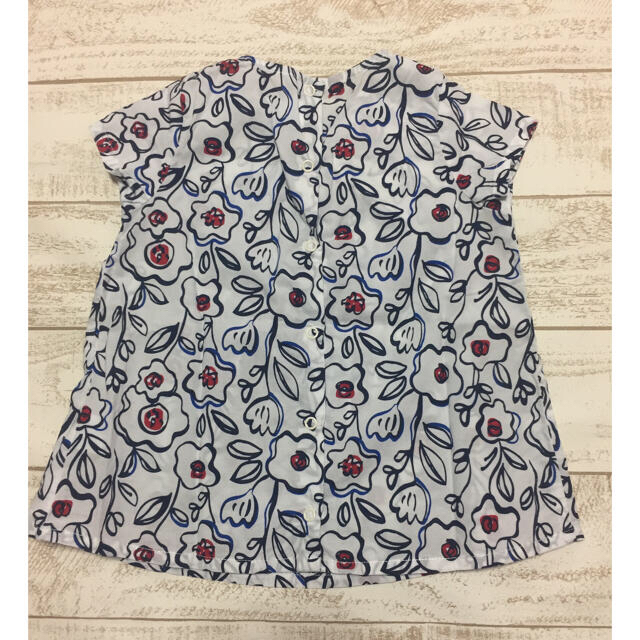 PETIT BATEAU(プチバトー)のプチバトー ポプリンプリントブラウス 36m  キッズ/ベビー/マタニティのキッズ服女の子用(90cm~)(ブラウス)の商品写真