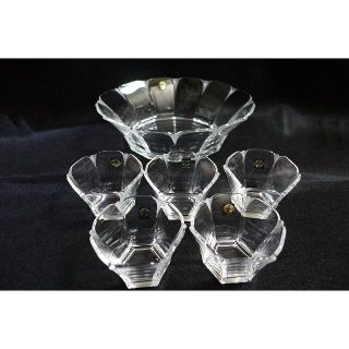 新品未使用・HOYA CRYSTAL　ホヤクリスタル　小鉢とボウルセット(食器)